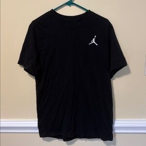 Jordan Large Black T-Shirt with White embroidered jumpman Logo